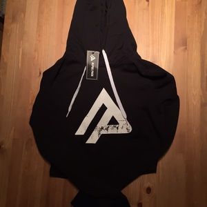 Alphapack Fitness Black Cropped Hoodie